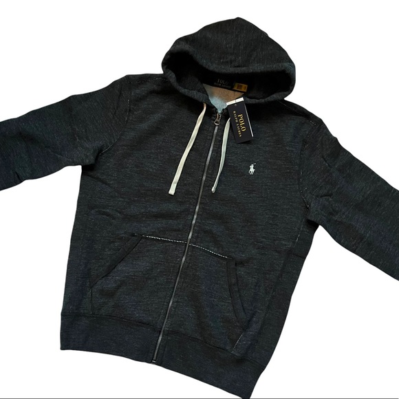 POLO RALPH LAUREN Men’s Fleece Lined Sweatsuit, Hoodie Sweatpants Set, Black - Picture 3 of 11